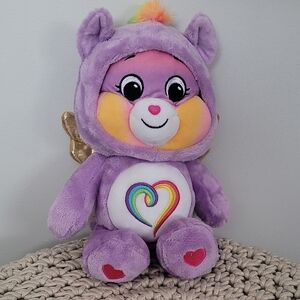 Care Bears Purple Plush with Rainbow Heart